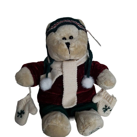 Starbucks Bearista Bear 2005 Cream Stuffed Animal Mittens Winter Toy - Picture 1 of 10